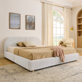 Queen Size Upholstered Bed Frame Modern Minimalist Style